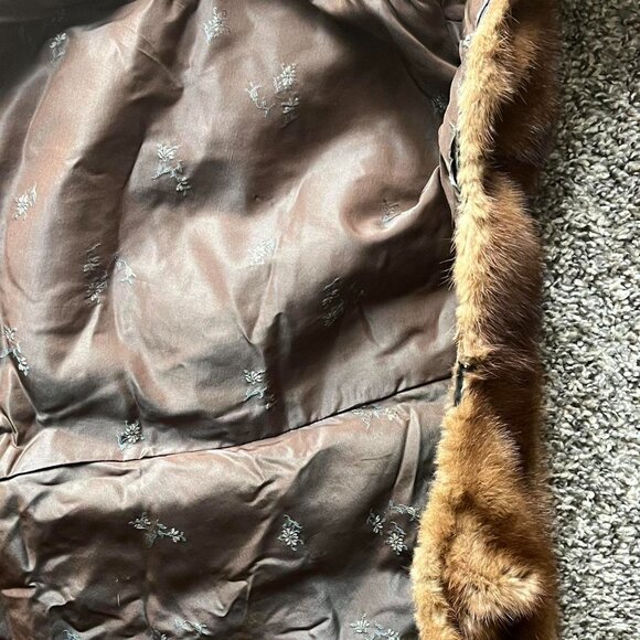 Vintage Kellers Fine Furs Brown Genuine Fur Shawl Luxury Coastal Grandma Chic - Picture 7 of 8